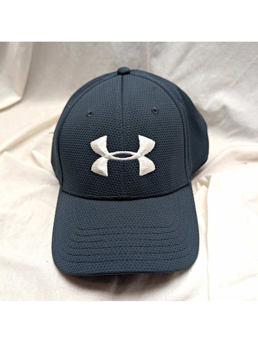 Under Armour Mens Fitted Baseball Cap Hat Gray Solid Pattern Size L/XL